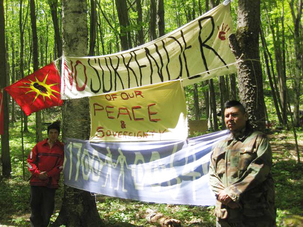 Richard Peters and Johnny Hawk at Oshkimaadziig Unity Camp