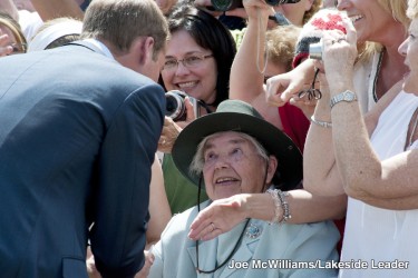 Prince William greets admirers in Slave Lake, AB