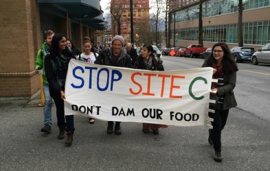Site C protest Vancouver March 3