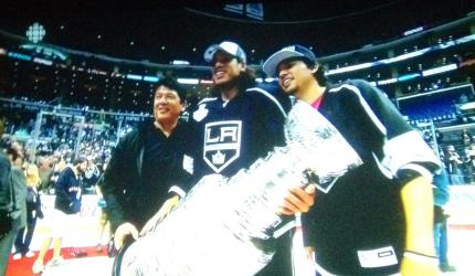 Jordan Nolan with father Ted and brother Brandon