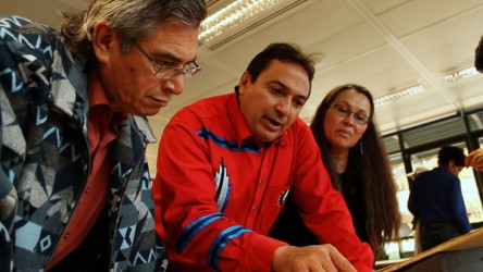 Reading the Royal Proclamation are (from left to right) Wahpeton Dakota Nation C