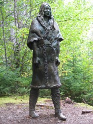 The Spirit of the Beothuk statue, created by Gerald Squires and cast by Luben Bo