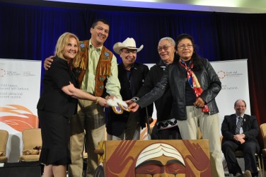 Minister Jackson Lafferty at a Truth and Reconciliation Commission conference
