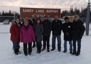 Members of the Sandy Lake First Nation gathered at the Youth Centre on Nov. 13 