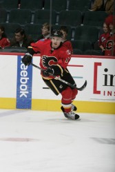 Rene Bourque of the Calgary Flames