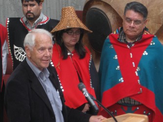 Roy Carlson, the archeologist leading studies on the Heiltsuk remains, addresses