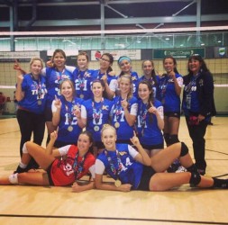 Team B.C. Girl's after they took the volleyball gold at the North American Indig