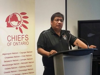 Neskantaga First Nation Chief Wayne Moonias 