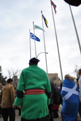 The Métis Nation flag was raised in front of Regina City Hall on Nov. 14 in a sp