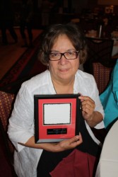 June Pedersen awarded by the Sask. Aboriginal Literacy Network.  