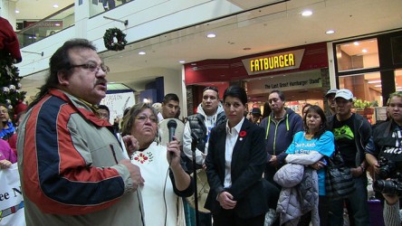 (From left) Elders Gary Moostoos and Taz Bouchier with City Centre Mall General 