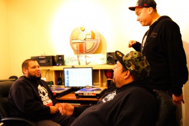A Tribe Called Red members (from left) DJ Shub, Bear Witness, and Deejay NDN lis