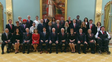 Prime Minister Justin Trudeau's cabinet at Rideau Hall