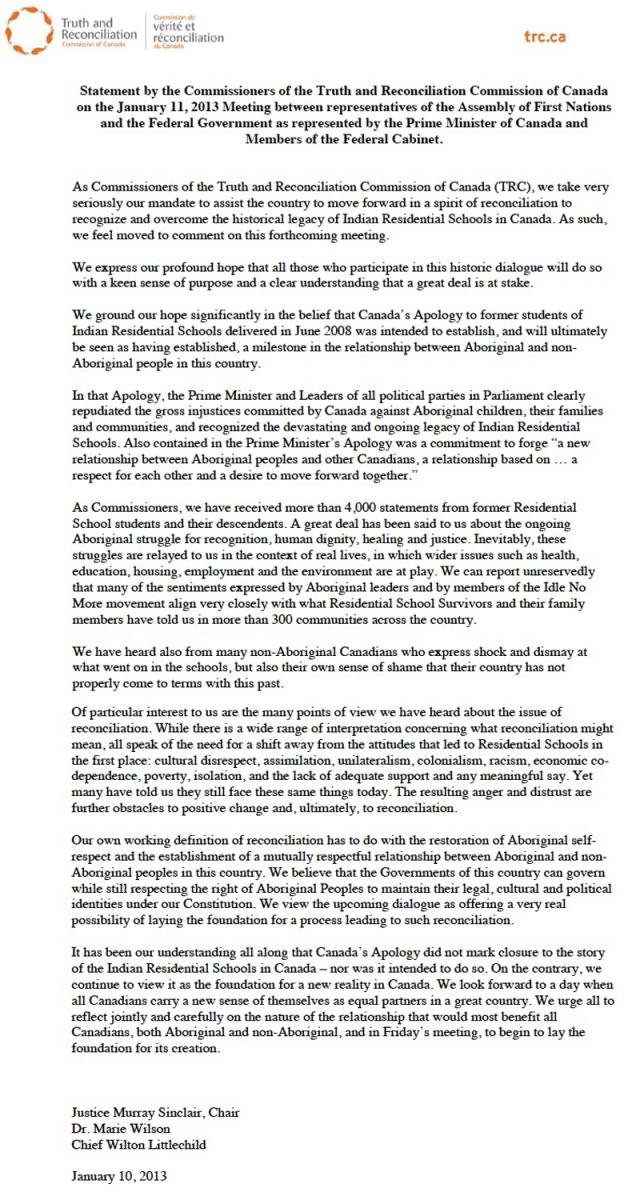 TRC Statement TRC Statement