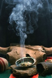The smudge is a ritual cleansing. 