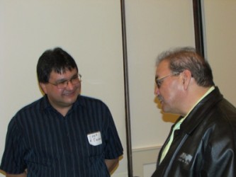 Chief Roland Twinn of the Sawridge First Nation (left)