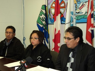 FSIN Vice Chief Morley Watson (right) who joined Yorkton Tribal Chief Gilbert Pa