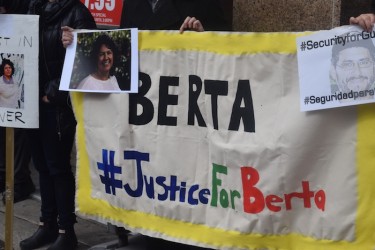 Demonstrators in Toronto demand justice for Berta Cáceres