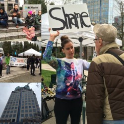 Site C protest in Vancouver - March 2016 - file