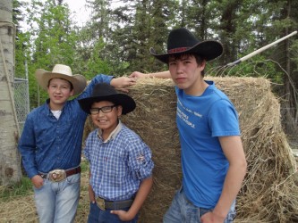 The Jackson brothers from Goodfish Lake (from left) Blake, Tate and Ricky-Lee, o