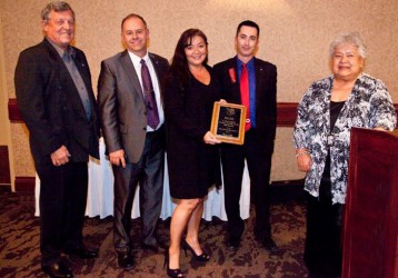 Métis Nation of Alberta Region 3 representatives President Marlene Lanz, at the 