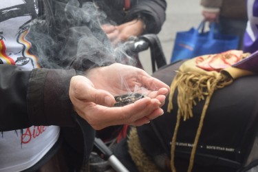 A smudge was offered