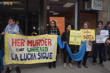 Demonstrators in Toronto demand justice for Berta Cáceres