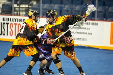 Ohsweken Demons game action Photo: Tim Prothero/Vintage LaX