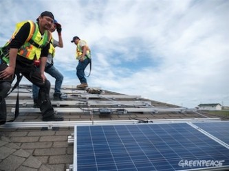 Louis Bull Tribe outfitted four public buildings with solar panels. 