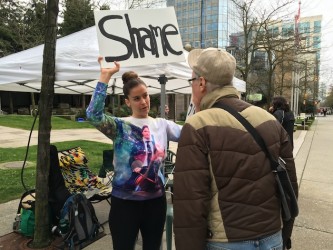 Site C protest Vancouver March 3