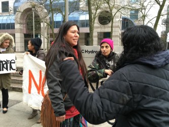 Site C protest Vancouver March 3