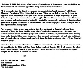 MN-S news release on Daniels decion appeal