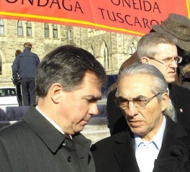 Indian Affairs Minister Jim Prentice with AFN Chief Phil Fontaine in 2007.