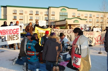 Northern Gateway protest in Edmonton