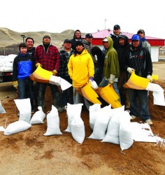 Sandbagging at Standing Buffalo