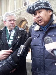 Charlie Angus (left), Andrew Wesley 