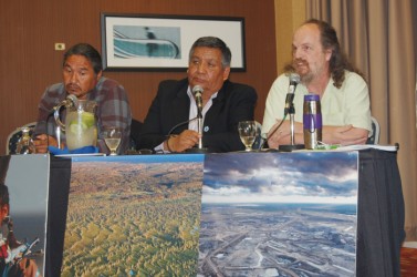 (From left) Athabasca Chipewyan First Nation Chief Allan Adam, Mikisew Cree Nati