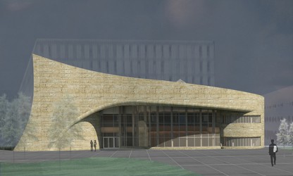 Architect Douglas Cardinal’s design plans for the long-anticipated Gordon Oakes-