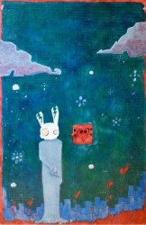 Untitled mixed media work by Paul Smith, now on display at Profiles for the Shif