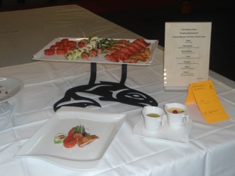 Paul Natrall presented a platter for eight using the five different salmon 