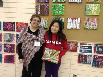 Grade 5 student Paige Cardinal developed some great art skills while artist-in-r