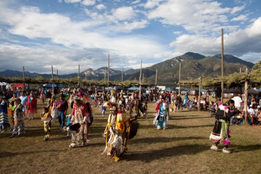 An intertribal dance at the Taos Pueblo Powwow. (Photo provided)