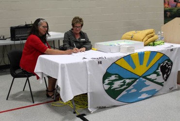 Treaty 4 Student Success Program Inc Executive Director Lori Whiteman (left) 