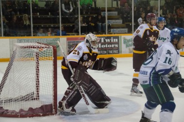 Devin Buffalo in goal