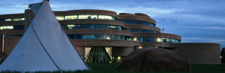 Architect Douglas Cardinal designed the First Nations University of Canada locat