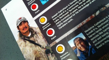 Photos of Elders and their recorded messages impart traditional knowledge and th