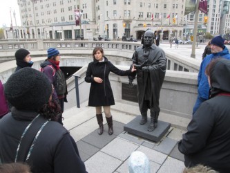Jaime Koebel, a Métis artist and educator, with a tour stops at the Joseph Brant