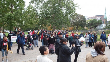 Protestors march to draw attention to 60's scoop