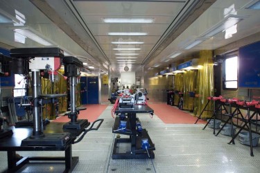 There are nine mobile training labs set up throughout providing hands-on instruc