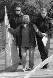 Harriet Nahanee arrested at Eagleridge Bluffs in May, 2006.